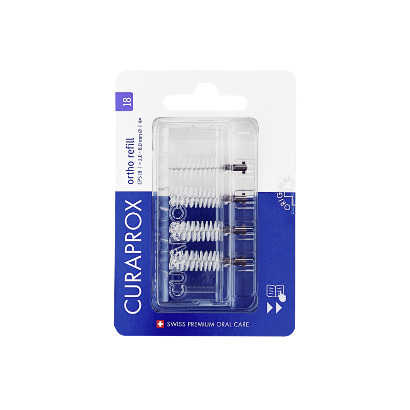 Curaprox CPS 18 Ortho fogköztisztító kefe, lila, 4 db