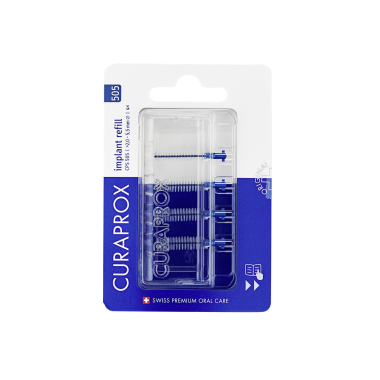 Curaprox CPS 505 Implant fogköztisztító kefe, kék, 4 db