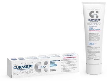 Curasept Biosmalto Mousse Pro, otthoni, 50 ml, fogszuvasodásra, eper