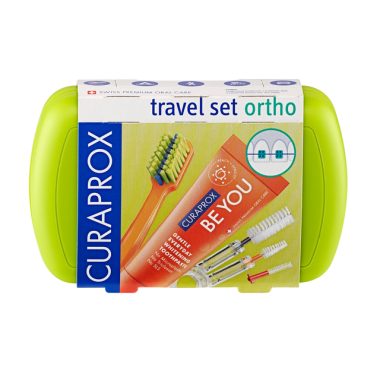 Curaprox Ortho Travel Set Utazó készlet zöld