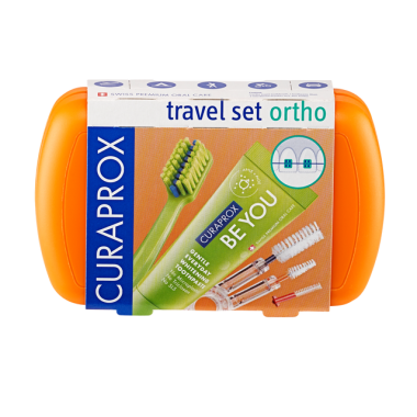 Curaprox Ortho Travel Set Utazó készlet narancs